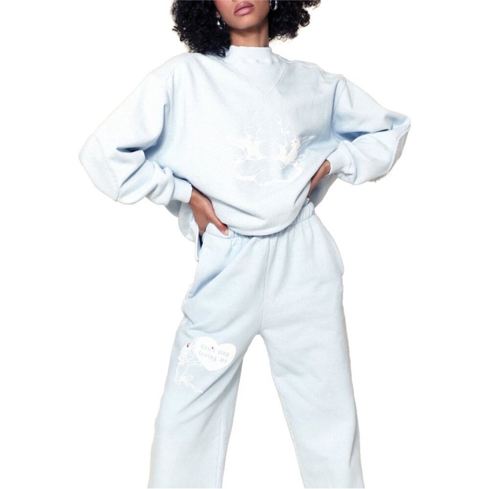 Boys Lie Light Blue Graphic Crewneck Sweater - Picture 2 of 8